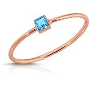 Topaz Azalea Minimalist Ring in 9ct Rose Gold