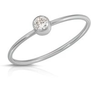 Brilliant Cut Diamond Ring, 0.1 ct in 9ct White Gold