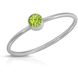 Peridot Ring in 9ct White Gold
