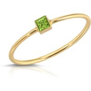 Peridot Azalea Minimalist Ring in 9ct Gold