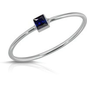 Sapphire Azalea Minimalist Ring in 9ct White Gold