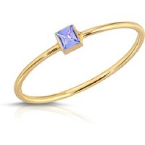 Tanzanite Azalea Minimalist Ring in 9ct Gold