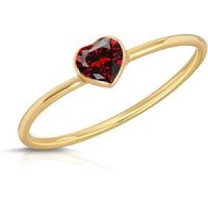 Heart Shaped Garnet Ring in 9ct Gold