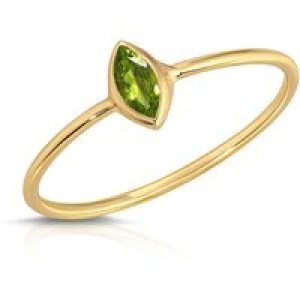 Marquise Cut Peridot Ring in 9ct Gold