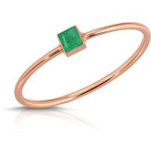 Emerald Azalea Minimalist Ring in 9ct Rose Gold