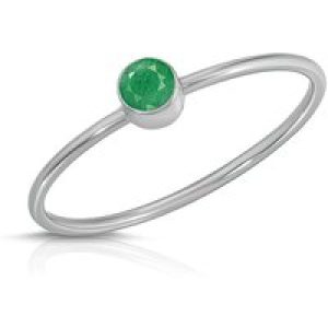 Emerald Ring in 9ct White Gold