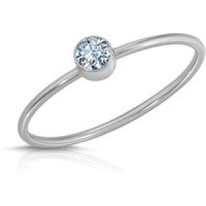 Aquamarine Ring in 9ct White Gold