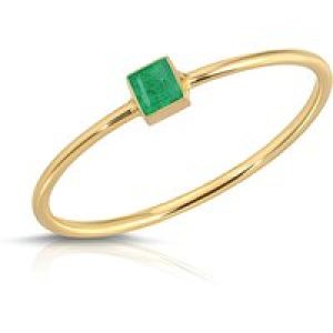 Emerald Azalea Minimalist Ring in 9ct Gold