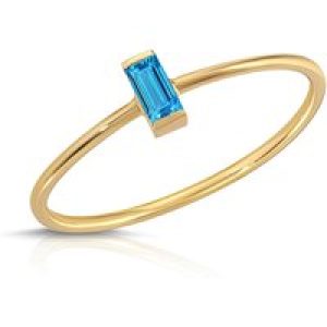 Baguette Cut Topaz Ring in 9ct Gold