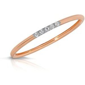 Diamond Arya Minimalist Five Stone Ring in 9ct Rose Gold