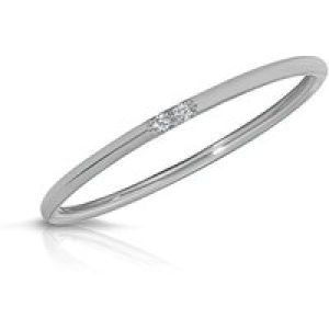 Diamond Arya Minimalist Two Stone Ring in 9ct White Gold