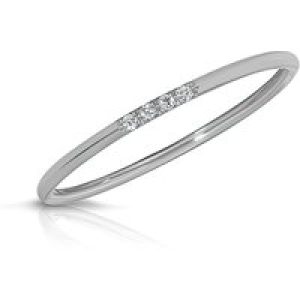 Diamond Arya Minimalist Four Stone Ring in 9ct White Gold