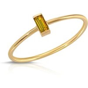 Baguette Cut Citrine Ring in 9ct Gold