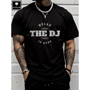 PAYEAH Relax The DJ Is Here DJ Music 100% Heavy Cotton Tshirt