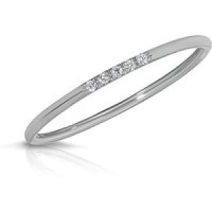 Diamond Arya Minimalist Five Stone Ring in 9ct White Gold