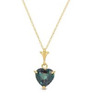 Alexandrite Signature Heart Pendant Necklace in 9ct Gold