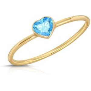 Heart Shaped Topaz Ring in 9ct Gold