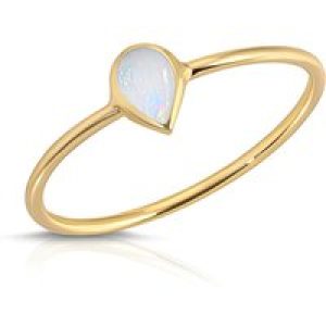 Pear Cut Opal Ring in 9ct Gold