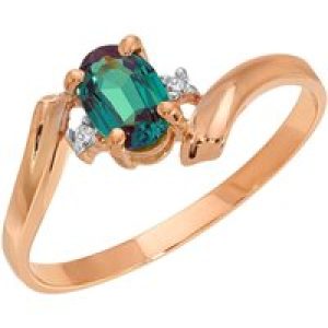 Alexandrite & Diamond Rhea Embrace Ring in 18ct Rose Gold