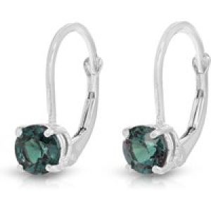 Alexandrite Frida Drop Earrings in 9ct White Gold