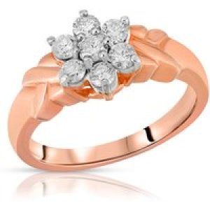 Diamond Larissa Statement Floral Engagement Ring in 18ct Rose Gold