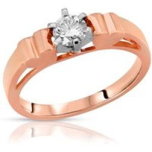Diamond Brianna Sleek Engagement Ring, 0.3 ct in 18ct Rose Gold