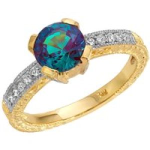 Alexandrite & Diamond Thelma Embellished Renaissance Ring in 18ct Gold