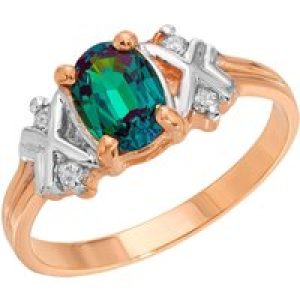 Alexandrite & Diamond Philomena Criss Cross Ring in 18ct Rose Gold