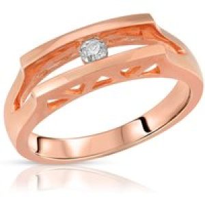 Diamond Bellatrix Single Stone Statement Engagement Ring, 0.1 ct in 9ct Rose Gold