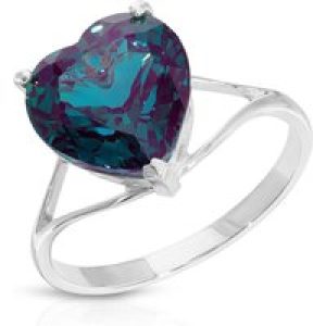 Alexandrite Eloise Bold Heart Ring in 18ct White Gold