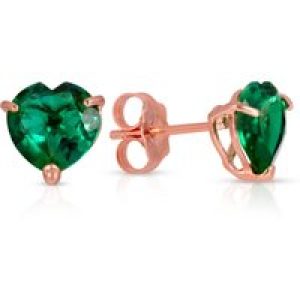 Emerald Eloise Classic Stud Earrings in 9ct Rose Gold