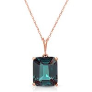 Alexandrite Ebony Auroral Signature Pendant Necklace in 9ct Rose Gold