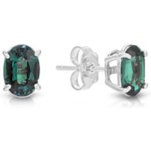 Alexandrite Barcelona Stud Earrings in 9ct White Gold