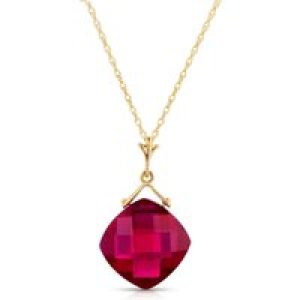 Ruby Salma Dimensional Symmetrical Pendant Necklace in 9ct Gold