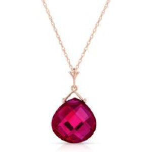 Ruby Adrianna Dimensional Drop Pendant Necklace in 9ct Rose Gold