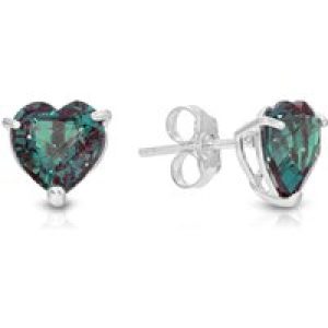 Alexandrite Eloise Classic Stud Earrings in 9ct White Gold