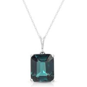 Alexandrite Ebony Auroral Signature Pendant Necklace in 9ct White Gold