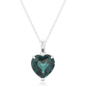 Alexandrite Eloise Understated Heart Pendant Necklace in 9ct White Gold
