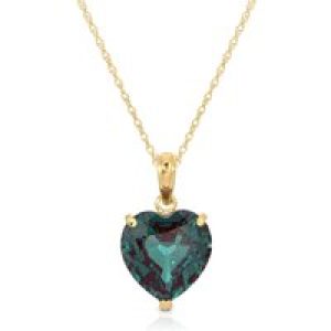 Alexandrite Eloise Understated Heart Pendant Necklace in 9ct Gold