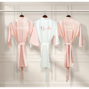 Personalized Name Bridesmaid Robes Bride Gift Bride Robe Gift Satin Robe Bride Dressing Gown Bridal Party Robes Wedding Robe