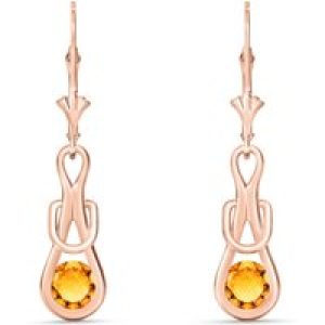 Citrine Angelina Drop Earrings in 9ct Rose Gold