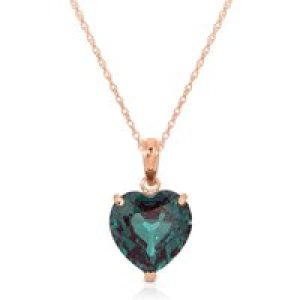 Alexandrite Eloise Understated Heart Pendant Necklace in 9ct Rose Gold