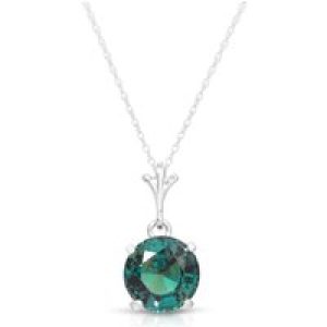 Alexandrite Lavinia Drop Pendant Necklace in 9ct White Gold