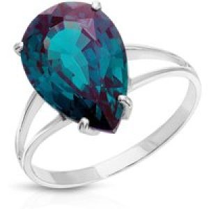 Alexandrite Audrey Classic Signature Ring in 18ct White Gold