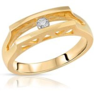 Diamond Bellatrix Single Stone Statement Engagement Ring, 0.1 ct in 18ct Gold