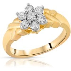 Diamond Larissa Statement Floral Engagement Ring in 18ct Gold