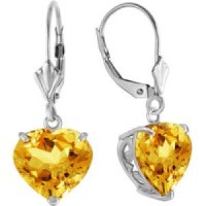 Citrine Eloise Classic Drop Earrings in 9ct White Gold