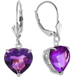 Amethyst Eloise Classic Drop Earrings in 9ct White Gold