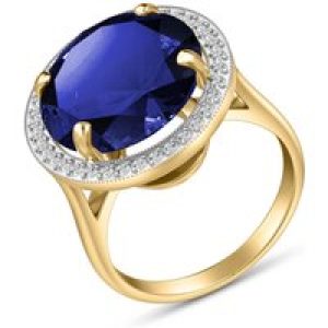 Sapphire & Diamond Octavia Halo Ring in 18ct Gold