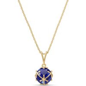 Sapphire Loretta Detailed Pendant Necklace in 9ct Gold